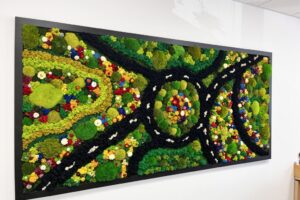 Mechový obraz s květinami KRUHÁČ